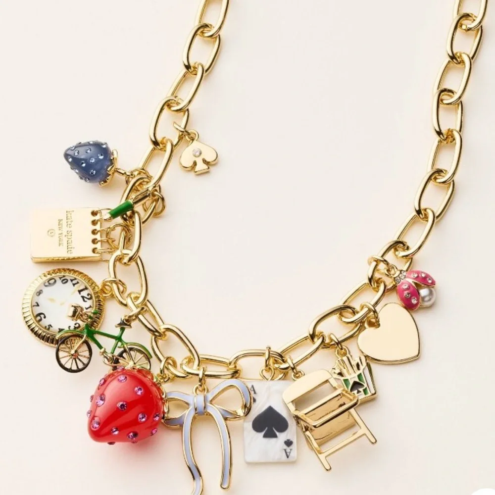 NWT • Kate Spade Chunky Charm Statement Necklace - Picture 3 of 4